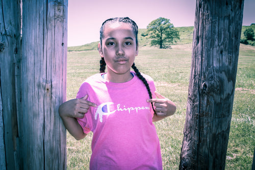 Pink Tribal Champ Chippewa Youth T-Shirt