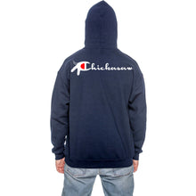 Load image into Gallery viewer, Tribal Champ Hoodie Navy w/ White-Red Logo