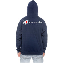 Load image into Gallery viewer, Tribal Champ Hoodie Navy w/ White-Red Logo