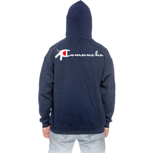 Tribal Champ Hoodie Navy w/ White-Red Logo