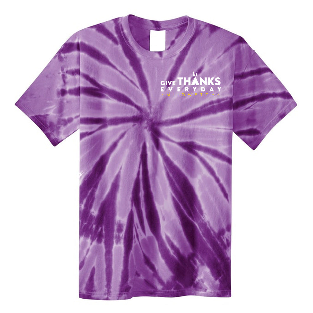 Purple Tie-Dye Miigwetch Youth T-Shirt